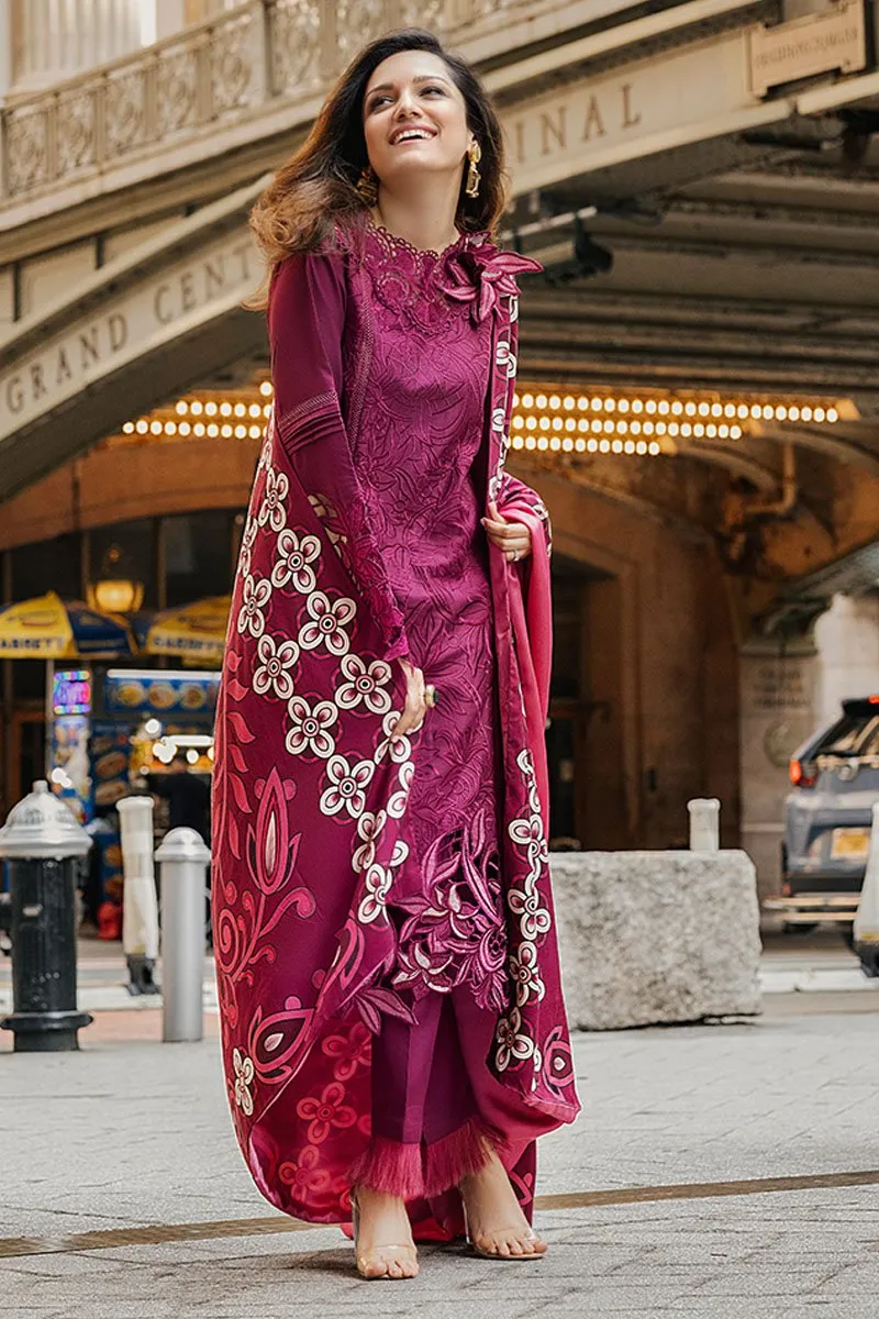VIVID VIOLA | Mushq Broadway Winter Edit’21 | Unstitched Embroidered Linen Suits