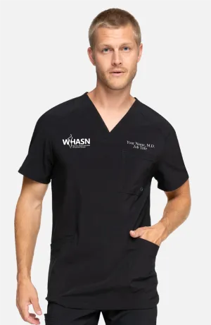 WHASN Men's Scrub Top
