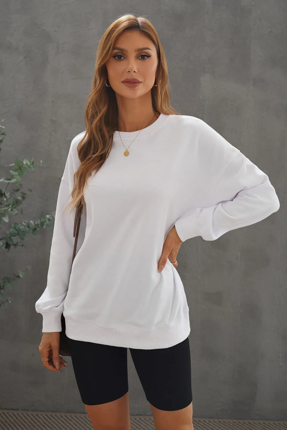 White Oversized Sweatshirt