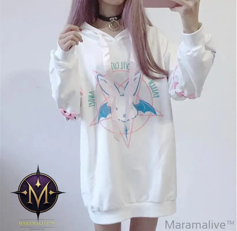 Women's Loose Hoodie Fall Winter Mid-length