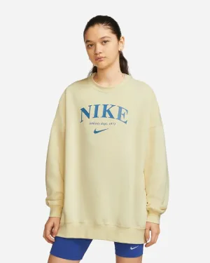 Women's Oversized Sweatshirt - Coconut Milk/Dutch Blue