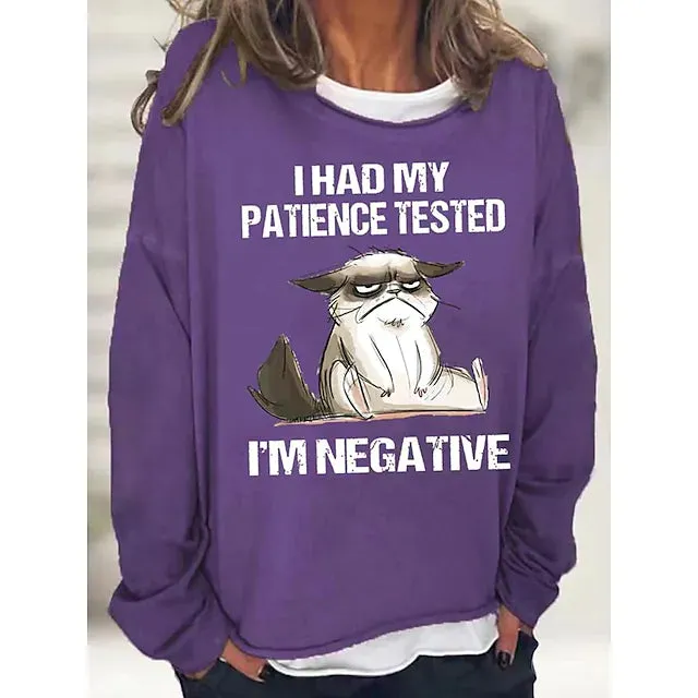 Women's Sweatshirt Pullover Streetwear Cat
