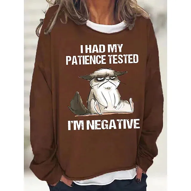 Women's Sweatshirt Pullover Streetwear Cat