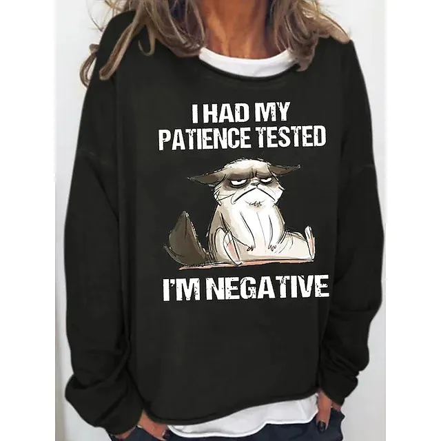 Women's Sweatshirt Pullover Streetwear Cat