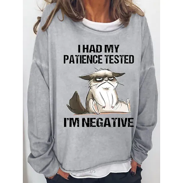 Women's Sweatshirt Pullover Streetwear Cat