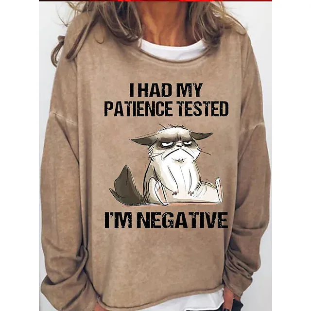 Women's Sweatshirt Pullover Streetwear Cat