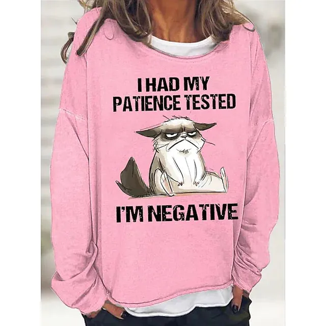 Women's Sweatshirt Pullover Streetwear Cat