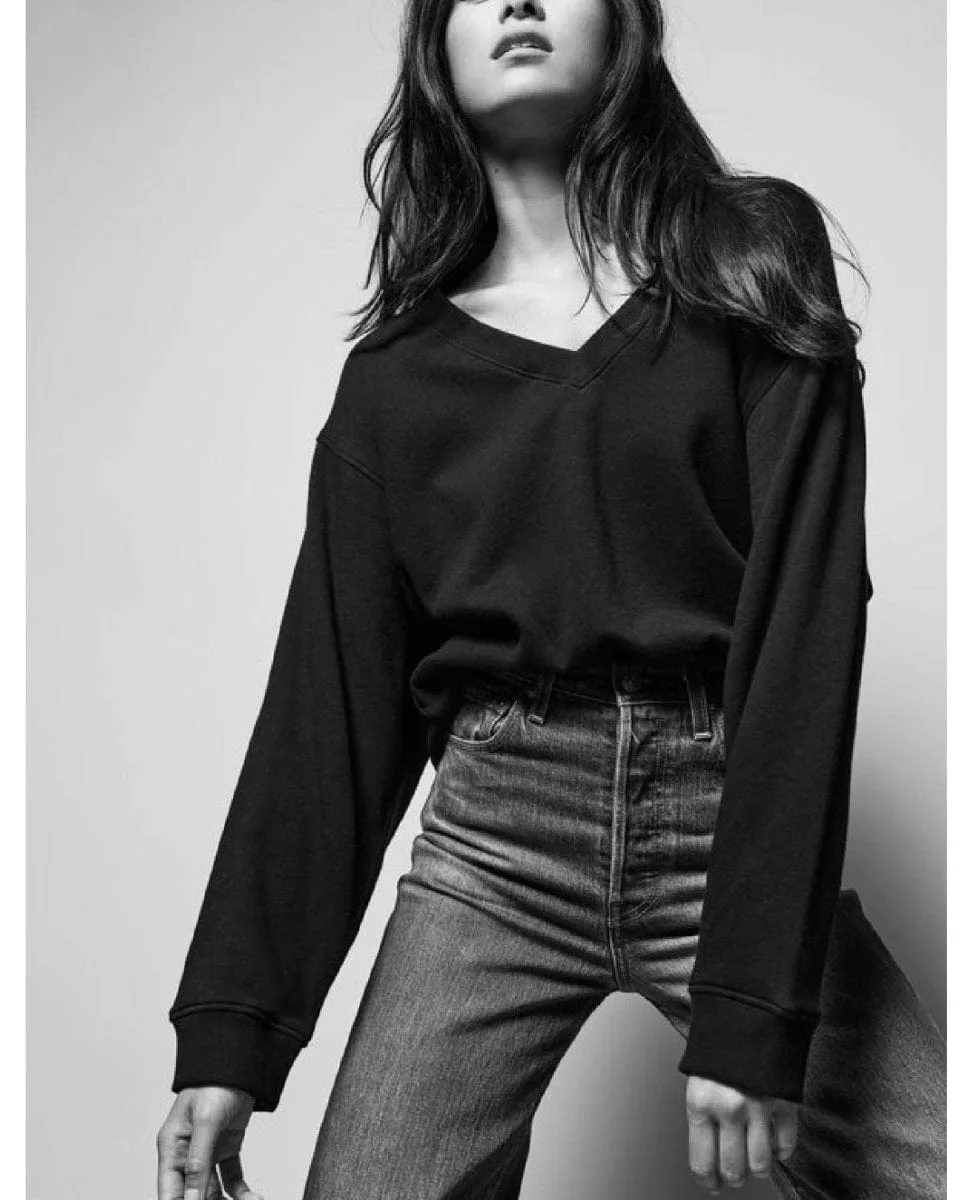 Wyatt Oversized Sexy Sweatshirt Black