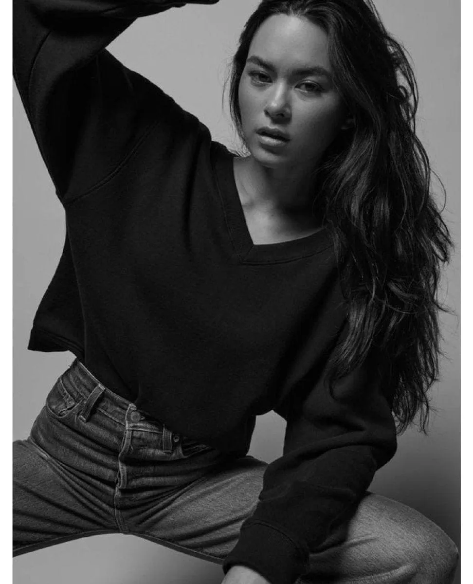 Wyatt Oversized Sexy Sweatshirt Black