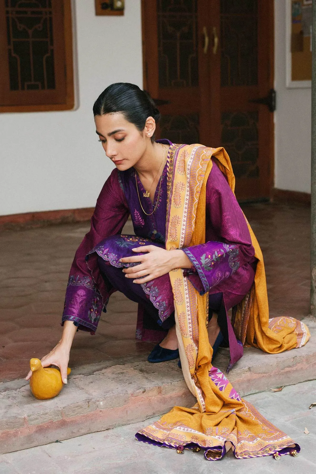 ZW21-6A |  Zara Shahjahan Coco Winter 2021 Collection | Unstitched Embroidered linen Suits
