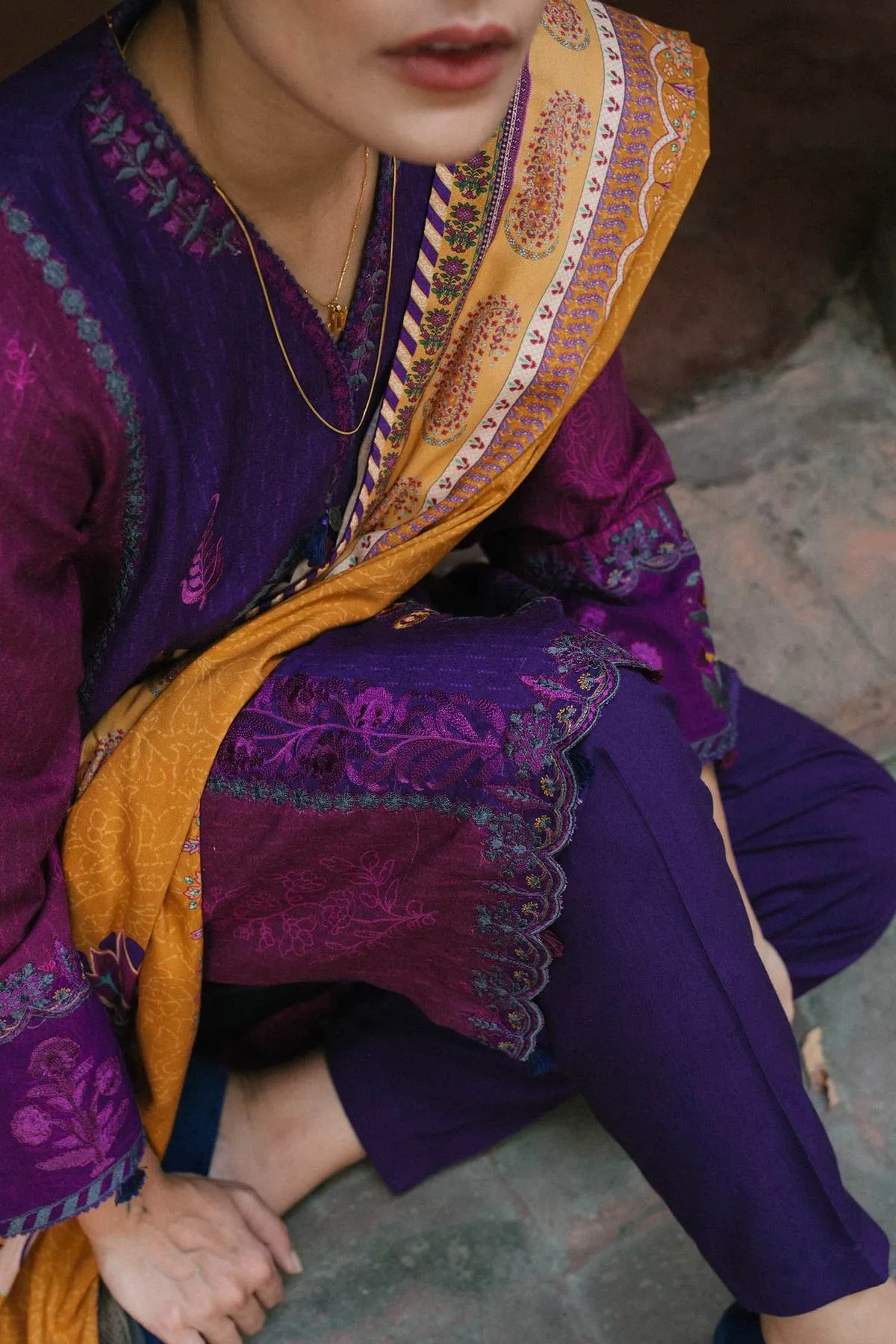 ZW21-6A |  Zara Shahjahan Coco Winter 2021 Collection | Unstitched Embroidered linen Suits