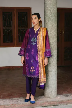 ZW21-6A |  Zara Shahjahan Coco Winter 2021 Collection | Unstitched Embroidered linen Suits