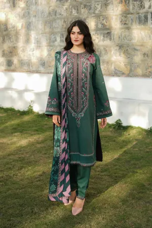 ZW22-1A | Zara Shahjahan Coco Winter Collection 2022 | Unstitched Embroidered Khaddar Linen  Suits